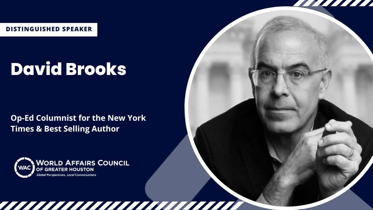 Video Cover - David Brooks, Op-ed columnist for the New York Times & Bestselling Author